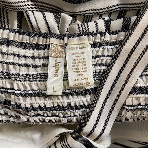 Japna Striped Jumpsuit Wide Leg cropped size large - Picture 5 of 5